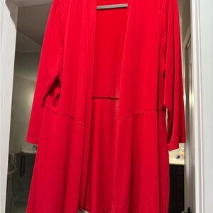 Susan Graver Bold Red Cardigan